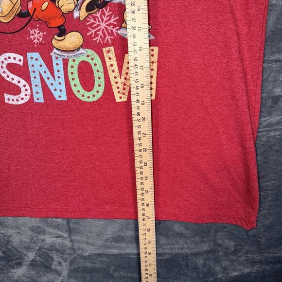 Disney Unisex XXL Red Christmas Holiday Mickey Minnie Merry Tee Shirt - Picture 7 of 7